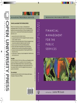 cover image of Financial Management for the Public Services